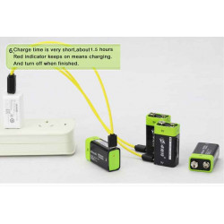 1 UNIDS ZNTER S19 9 V 400 mAh USB Recargable 9 V Lipo Batería Para RC Cámara Drone Accesorios eclats antivols - 2