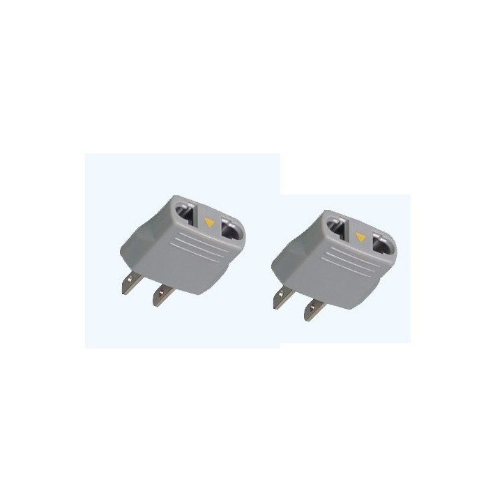 2 Outlet ee.uu. Ee.uu. Canadá europa convertidor adaptador de viaje japón euro / americano eclats antivols - 1