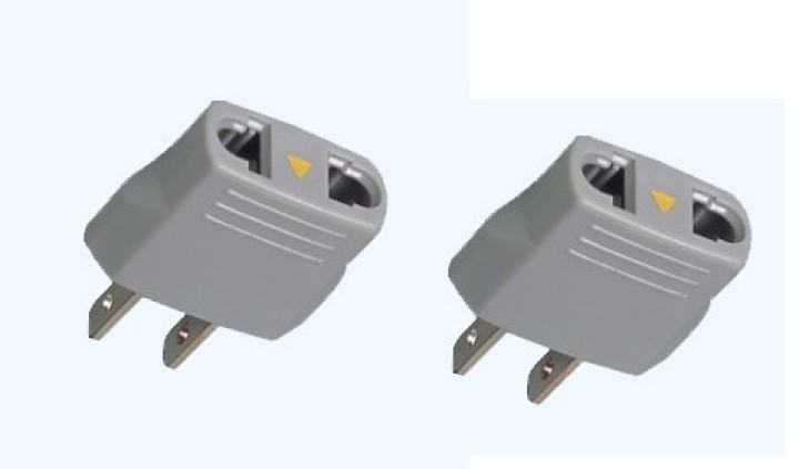 2 Outlet usa canada europe converter euro / american japan usa travel adapter eclats antivols - 1