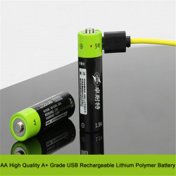 1.5V AA 1250mAh batería recargable del li-polímero micro USB que carga las baterías 1.5v eclats antivols - 2