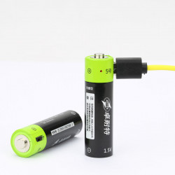 4 1.5V AA 1250mAh Li-Polymer-Akku Micro-USB-Ladegeräte 1,5 V Batterien eclats antivols - 2