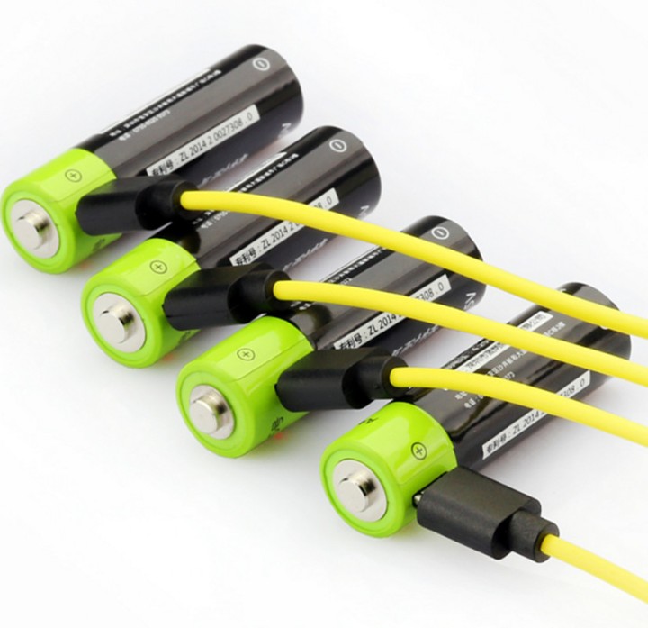 4 pcs 1.5V AA 1250mAh li-polymer Rechargeable Battery micro usb charging 1.5v batteries eclats antivols - 8