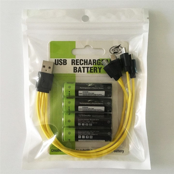 4 Batteria ricaricabile Li-polimeri Li-polimeri da 1,5 V AA micro-carica batterie 1.5 v eclats antivols - 7