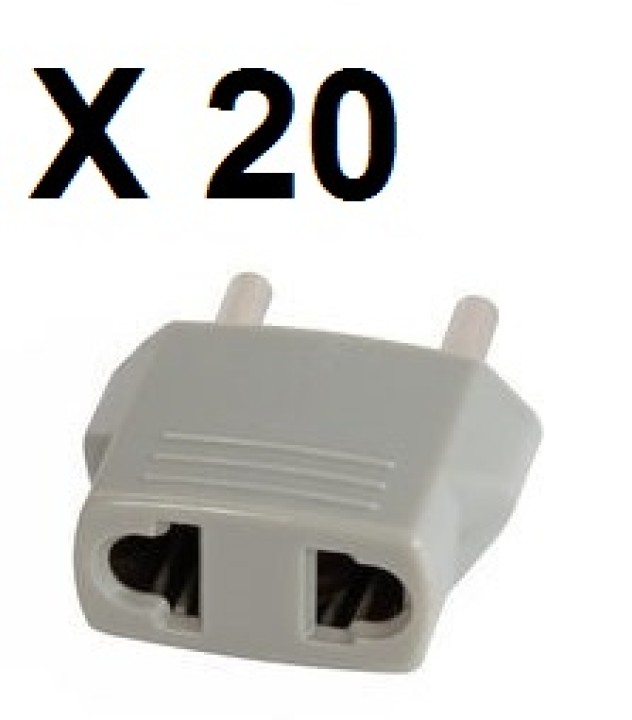 20 Viajes adaptador de enchufe de china, japón, canadá nos sector eléctrico para euro enchufe adaptador asia eclats antivols - 1