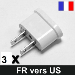 3 Travel adapter plug u.s. industry canada France euro converter / japan american usa usa jr  international - 1