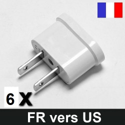 6 Travel adapter plug u.s. industry canada France euro converter / japan american usa usa eclats antivols - 1