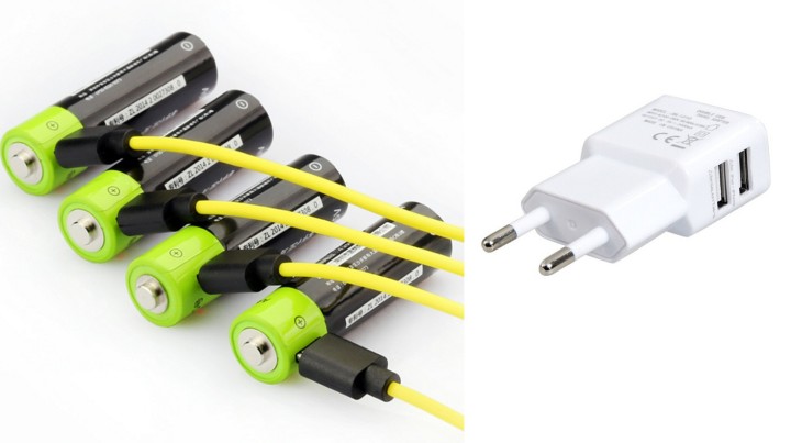 4 pcs 1.5V AA 1250mAh batería recargable del li-polímero micro USB que carga las baterías 1.5v eclats antivols - 8