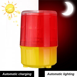Solar Powered Traffic Warning Light Safety Signal Cone Beacon Alarm Lamp tower Hanging light Industrial Construction JS-01 eclat