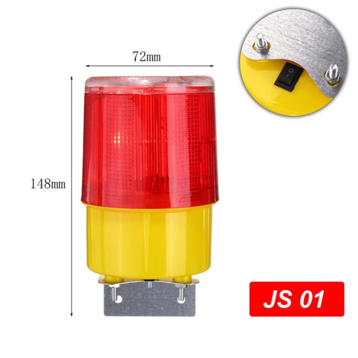 Solar Powered Traffic Warning Light Safety Signal Cone Beacon Alarm Lamp tower Hanging light Industrial Construction JS-01 eclat