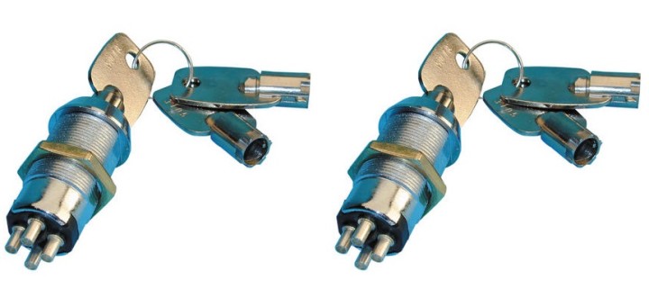 2 Keyswitch electric on off keyswitch with 4 pin, 3 round keys with the same code keyswitch electric on off keyswitch with 4 pin