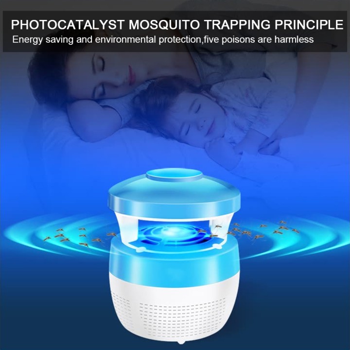 USB Elettrico fotocatalizzatore Lampada zanzara assassino Zanzara repellente Bug luce insetticida Lampada eclats antivols - 3