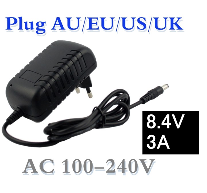 8.4V 3A 5.5*2.1mm AC DC Power Supply Adapter Charger For 7.2V 7.4V 8.4V 18650 Li-ion Li-po Battery eclats antivols - 3