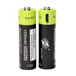 2 pcs 1.5V AA 1250mAh li-polymer Rechargeable Battery micro usb charging 1.5v batteries