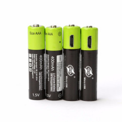 4 rechargeable lithium polymer battery 400mAh battery 1.5v aaa lr03 Znter micro usb li-polymer eclats antivols - 4