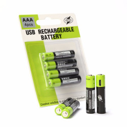 4 batería recargable del polímero de litio 400mAh batería 1.5v aaa lr03 Znter micro usb li-polymer eclats antivols - 2