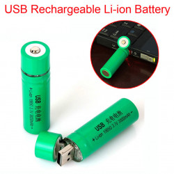 1pc 18650 3.7V 3800mAh USB Rechargeable Li-ion Battery for Flashlight Torch eclats antivols - 1