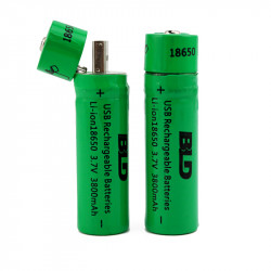 1pc 18650 3.7V 3800mAh Batteria ricaricabile agli ioni di litio USB per torcia eclats antivols - 4