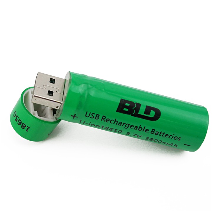 2 pc 18650 3.7V 3800mAh Batteria ricaricabile agli ioni di litio USB per torcia eclats antivols - 2