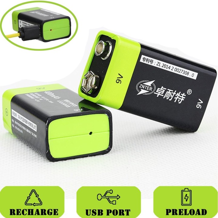 2 STÜCKE ZNTER S19 9 V 400 mAh USB Wiederaufladbare 9 V Lipo Batterie Für RC Drone Zubehör eclats antivols - 1