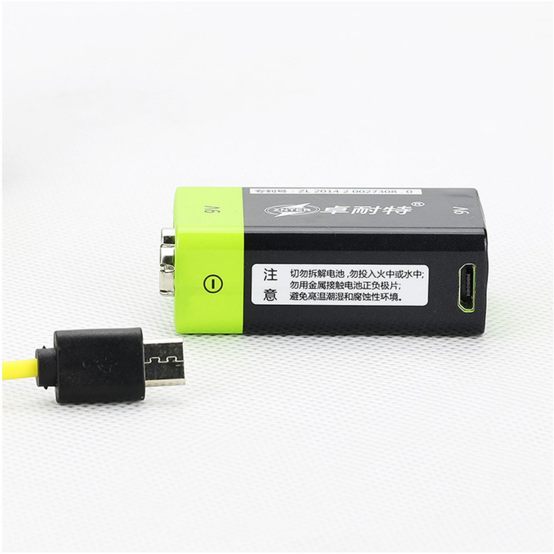 2PCS ZNTER S19 9 V 400 mAh USB 9 V rechargeable Lipo batterie 
