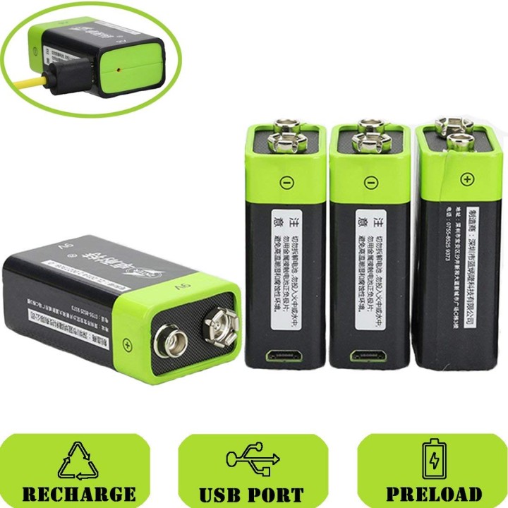 4 STÜCKE ZNTER S19 9 V 400 mAh USB Wiederaufladbare 9 V Lipo Batterie Für RC Drone Zubehör eclats antivols - 1