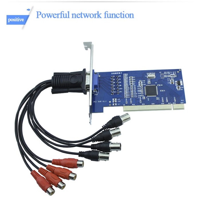 Scheda video di sorveglianza della scheda di acquisizione dei canali PCI Card 4 Compatibile con il telecomando del eclats antivo
