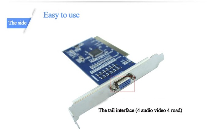 PCI Card 4 Channel Capture Card Surveillance Video Compatible 960H DH D1 Phone Remote eclats antivols - 2