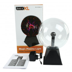 Lampara bola plasma 10'' 20cm luz disco piloto ritmo musica iluminacion decoracion magica konig - 6