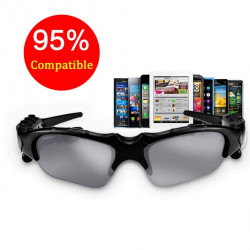 Bluetooth Sunglasses V1.2 Auricolare vivavoce nero per Smart Phone Tablet PC eclats antivols - 1