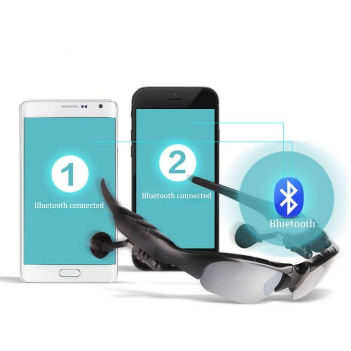Bluetooth Sunglasses V1.2 Handsfree Headset Black For Smart Phone Tablet PC eclats antivols - 2