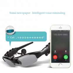 Bluetooth Sunglasses V1.2 Auricolare vivavoce nero per Smart Phone Tablet PC eclats antivols - 3