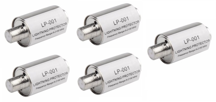 5 Ficha de relámpago f tv satélite decodificador de 0 a 10 ka oleada 4ghz base gsm televisión tv eclats antivols - 5