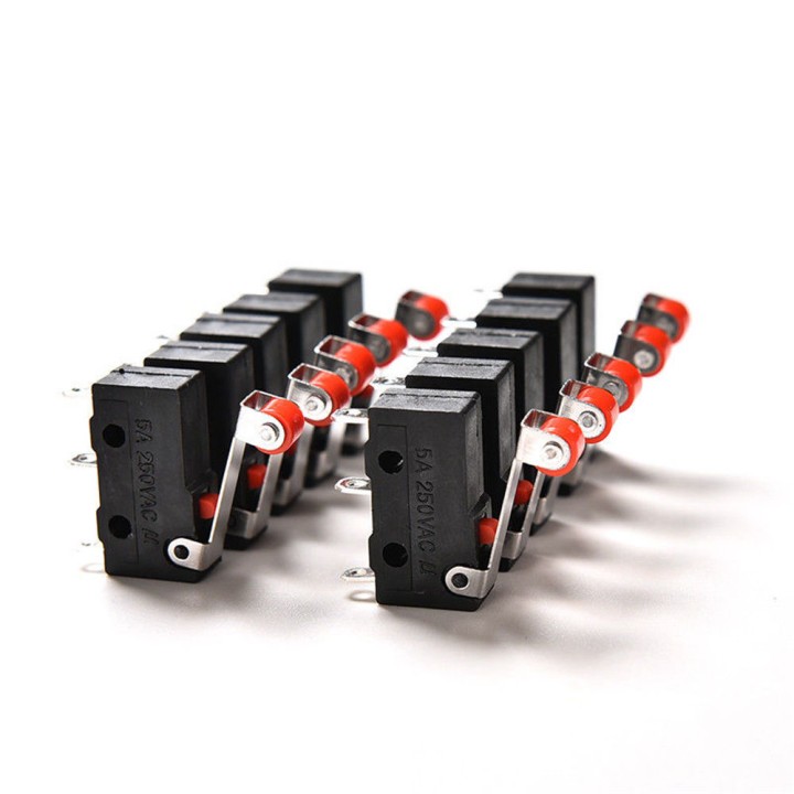 10 Pce Roller Lever Arm PCB Terminals Micro Limit Normal Close/Open Switch KW12-3 Switches 5A eclats antivols - 9