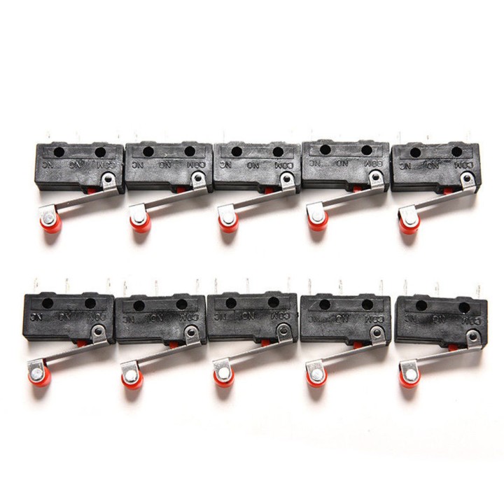 10 Pce Roller Lever Arm PCB Terminals Micro Limit Normal Close/Open Switch KW12-3 Switches 5A eclats antivols - 10