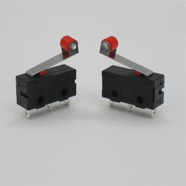 2 Stück Rollenhebel Arm PCB Terminals Micro Limit Normal Schließen / Öffnen Schalter KW12-3 schalter 5A eclats antivols - 6