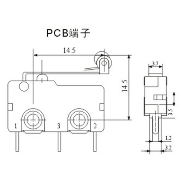 20 Pce Roller Lever Arm PCB Terminals Micro Limit Normal Close/Open Switch KW12-3 Switches 5A eclats antivols - 1