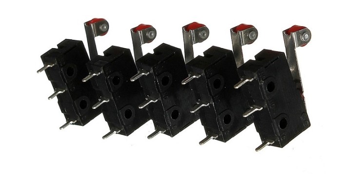 5 Pce Palanca de la palanca del rodillo Terminales de PCB Límite micro Interruptor de cierre / cierre normal eclats antivols - 8