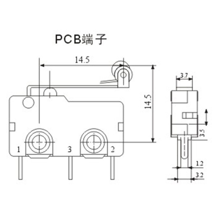 50 Pce Roller Lever Arm PCB Terminali Micro Limit Normale Chiusura / Apertura Interruttori KW12-3 Interruttori 5A eclats antivol