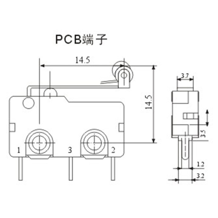 50 Pce Roller Lever Arm PCB Terminali Micro Limit Normale Chiusura / Apertura Interruttori KW12-3 Interruttori 5A eclats antivol