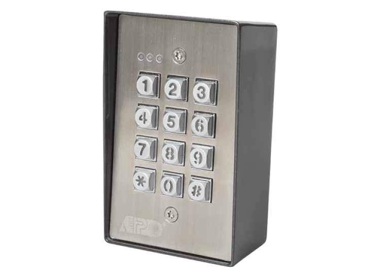 Clavier metal 12v code 2 canaux dk-9350a 12vcc 24vca ip66 antivandale etanche eclairage HAA9350 jr  international - 3