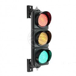 Outdoor traffic light IP65 3 x 100mm 220V LED green orange red SM32 semaphore lights eclats antivols - 1