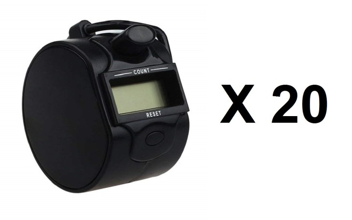 Digital tally counter 5 digits counts from 0 - 99999 accurate attendance counts, lap counts, golf scores and tallies eclats anti