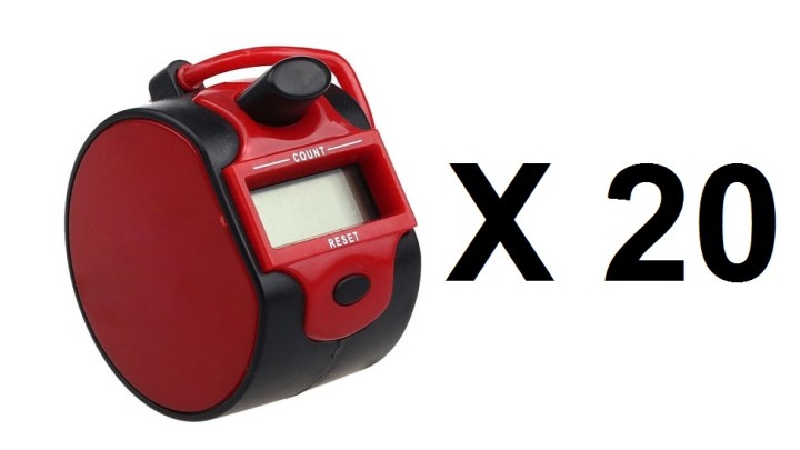 Digitaler klickzahler (5-stellig) zählung von 0 bis 99999 großes lcd-display eclats antivols - 1
