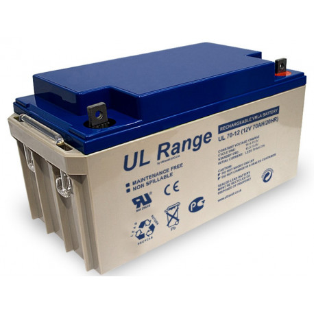 Bateria recargable 12v 70ah pilas secas recargables bateria seca recargable alimentaciones acumuladores ultracell - 1