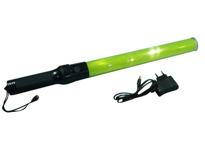 Wiederaufladbare Taschenlampe gelb Signalisierungsverkehr Flugzeug Auto Straßenpolizei Baton eclats antivols - 5
