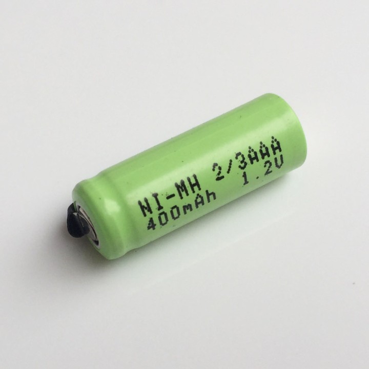Batteria ricaricabile da 1.2V 2 / 3AAA batteria 400mah 2/3 AAA ni-mh nimh con spinotto per rasoio elettrico eclats antivols - 5