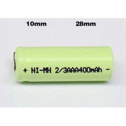 Batteria ricaricabile da 1.2V 2 / 3AAA batteria 400mah 2/3 AAA ni-mh nimh con spinotto per rasoio elettrico eclats antivols - 2