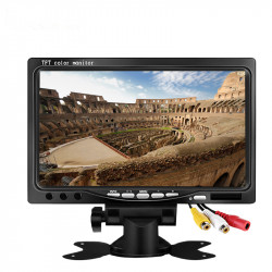 7 inch 800x480 TFT LCD audio monitor for Car Rearview Cameras, Car DVD, Serveillance Camera with 2 ways AV eclats antivols - 5
