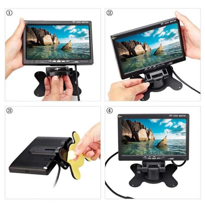7 Zoll 800x480 TFT LCD Audio Monitor für Auto Rückfahrkameras, Auto DVD, Überwachungskamera mit 2 Möglichkeiten eclats antivols 