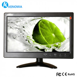 10.1 "LCD HD Monitor Mini TV y pantalla de computadora Pantalla en color 2 canales Video Input Security eclats antivols - 1